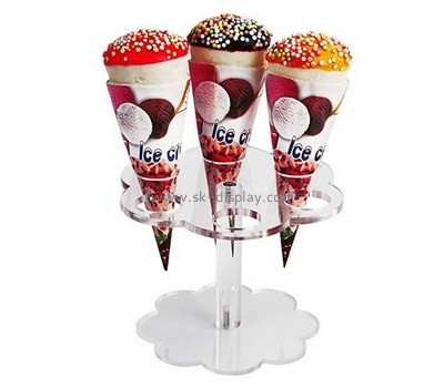 Custom clear acrylic ice-cream cone display stand FD-298