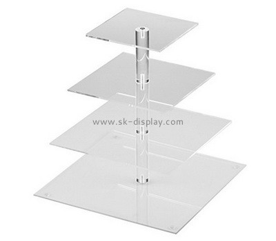 Custom 4 tiers acrylic cake display stands FD-305