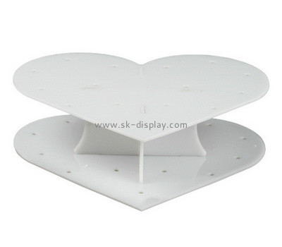 Custom heart shape acrylic cake display stand FD-306