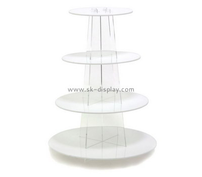 Custom 4 tiers round acrylic cake display stands FD-310