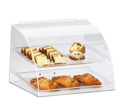 Custom 2 tiers acrylic bread display case FD-316