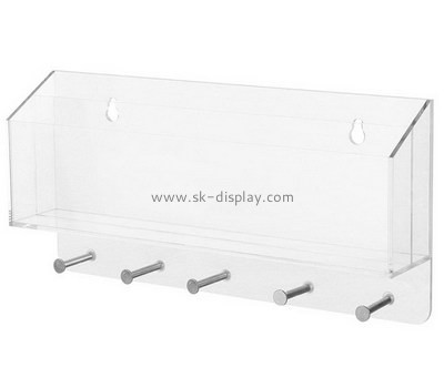 Custom wall mounted acrylic stand with metal hangers SOD-725