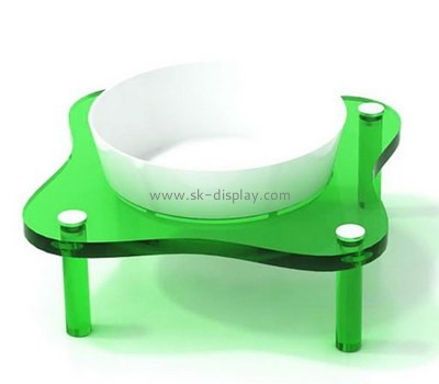 Custom green acrylic pet bowl holder SOD-775