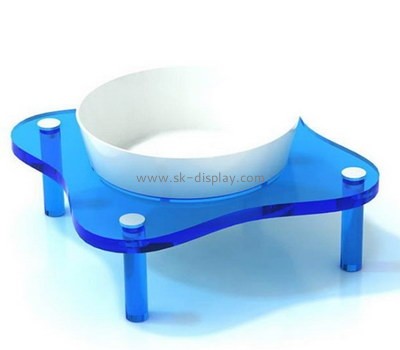Custom blue acrylic pet bowl holder SOD-776