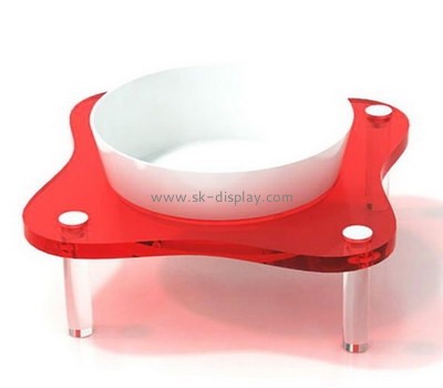 Custom red acrylic cat bowl holder SOD-777