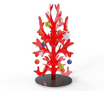 Custom tree shape red acrylic christmas ornaments display hangers SOD-830