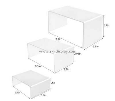 Custom clear acrylic display riser, plexiglass risers shelf, perspex showcase fixtures display stand SOD-992