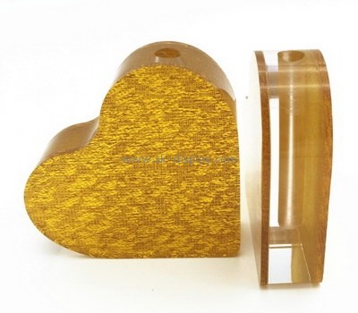 Custom acrylic plexiglass heart shaped bud vase for rose, flower SOD-1000