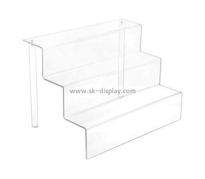 Customize 3 steps acrylic riser plexiglass display stand perspex shelf SOD-1009