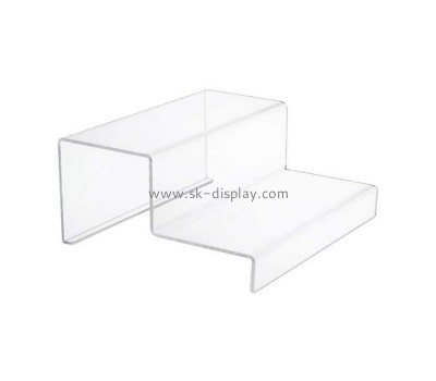 Customize 2 tier acrylic shelf lucite risers plexiglass organizers ideal for kitchen cabinet cathroom counter SOD-1011