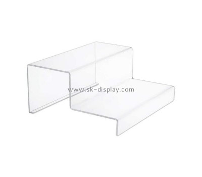 Customize 2 tier acrylic shelf lucite risers plexiglass organizers ideal for kitchen cabinet cathroom counter SOD-1011