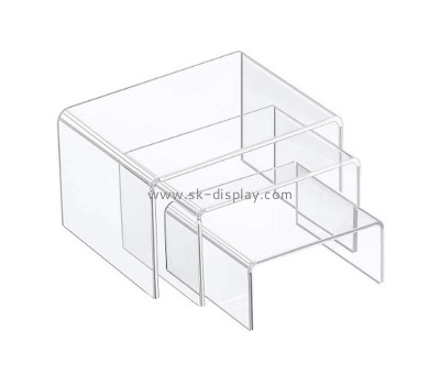 Custom acrylic display risers lucite stand perspex jewelry shelf SOD-1027