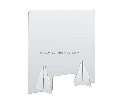 Custom acrylic sneeze guard plexiglass protection shield for counter and desk SOD-1026