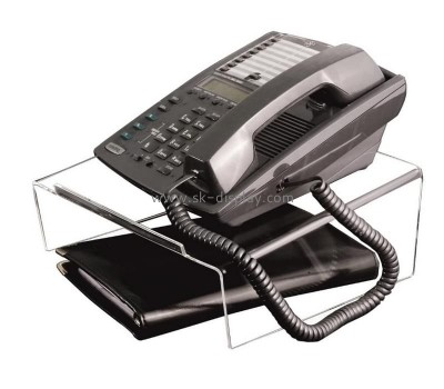 Custom acrylic plexiglass lucite angled telephone stand SOD-1028