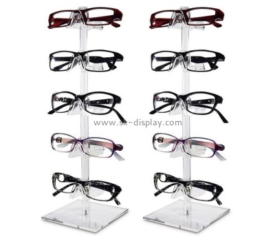 Custom plexiglass eyeglasses frame riser lucite sunglasses display stand eyewear rack holder SOD-1041