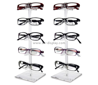 Custom plexiglass eyeglasses frame riser lucite sunglasses display stand eyewear rack holder SOD-1041