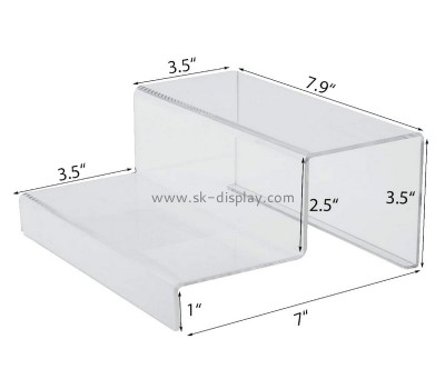 Custom acrylic shelf risers lucite organizers ideal for kitchen cabinet bathroom SOD-1044