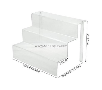 Custom acrylic riser lucite display stand plexiglass shelf SOD-1049