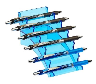 Custom plexiglass horizontal 6 slot display stand acrylic holder for pen makeup brush - organizer for home office & store SOD-1050