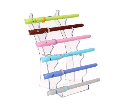 Custom acrylic pen holder plexiglass display stand lucite makeup brush rack perspex organizer SOD-1051