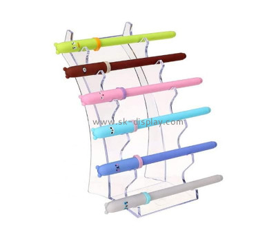 Custom acrylic pen holder plexiglass display stand lucite makeup brush rack perspex organizer SOD-1051