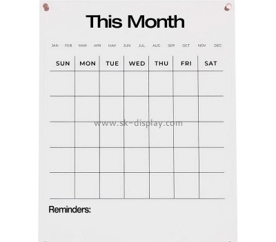 Custom wall plexiglass calendar board perspex calendar planner SOD-1069