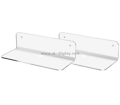 Customize acrylic floating wall display racks lucite holders perspex shelves SOD-1124