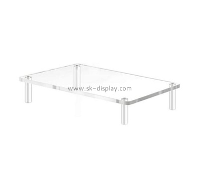 Custom acrylic monitor stand riser clear computer stand for laptop, iMac, Pc, printer SOD-1135