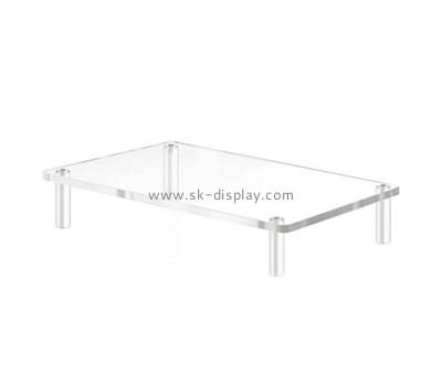 Custom acrylic monitor stand riser clear computer stand for laptop, iMac, Pc, printer SOD-1135