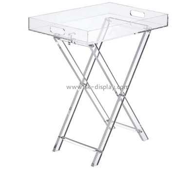 Lucite manufacturer customize acrylic folding tray table AFS-486