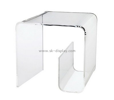 Acrylic manufacturer customize acrylic side table with book holder AFS-499