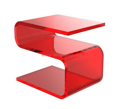 Acrylic manufacturer customize Z shape acrylic side coffee table AFS-498