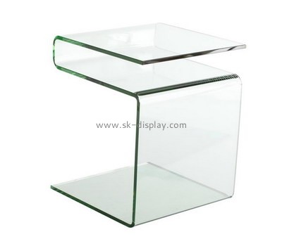 Acrylic manufacturer customize plexiglass pedestal S shape end side table AFS-506