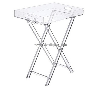 Lucite manufacturer customize foldable acrylic serving tray table plexiglass furniture AFS-543