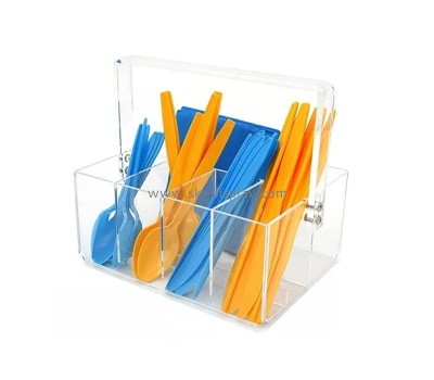 Lucite manufacturer customize acrylic disposable goods organizer plexiglass utensils holder FD-341