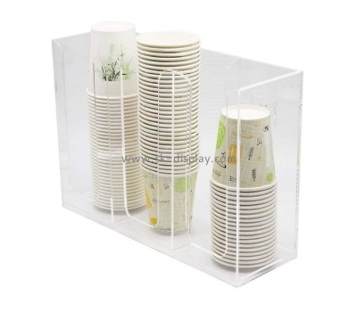 Plexiglass supplier customize acrylic disposable coffee cup dispenser lucite paper cup organizer FD-349