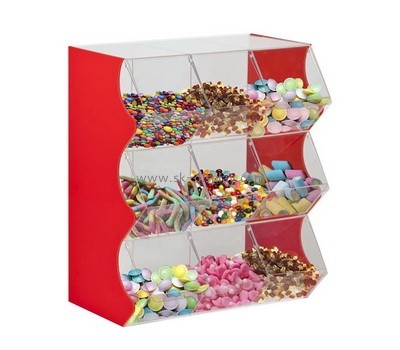 Acrylic supplier customize plexiglass candy display bins lucite candy cabinet FD-350