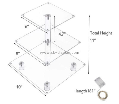 Perspex supplier customize acrylic cupcake display stand plexiglass dessert stand FD-351