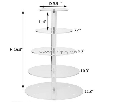 Perspex factory customize acrylic wedding party cake display stand luicte cupcake tree tower FD-352