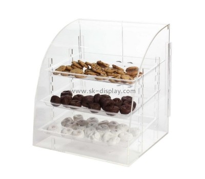 Lucite manufacturer customize acrylic pastry display case plexiglass bread display cabinet FD-355
