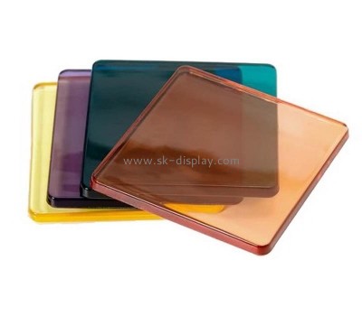 Acrylic manufacturer customize plexiglass coasters perspex cup mats FD-361