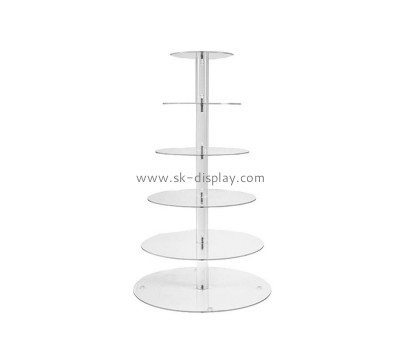 Acrylic manufacturer customize plexiglass cake display tower lucite cake display stands FD-369