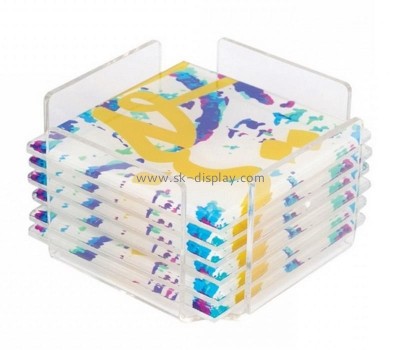 Plexiglass manufacturer customize acrylic cup mats lucite coasters FD-394