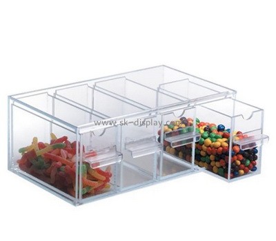 Acrylic factory customize plexiglass candy storage boxes lucite between-meal nibbles drawers FD-405