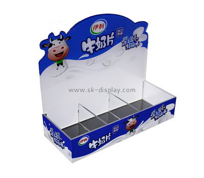 Acrylic manufacturer customize plexiglass milk display holders perspex milk display stands FD-407