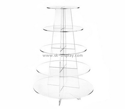 Acrylic manufacturer customize plexiglass cake display tower lucite cake display stand FD-425