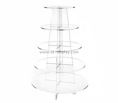 Acrylic manufacturer customize plexiglass cake display tower lucite cake display stand FD-425