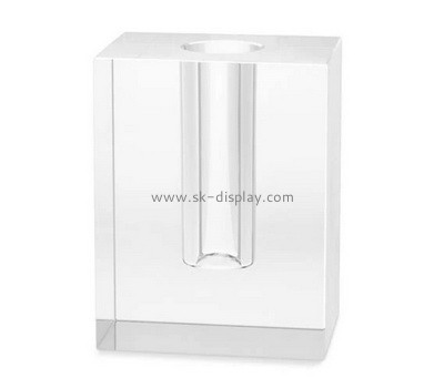 Acrylic manufacturer customize plexiglass block vase lucite vase AB-193