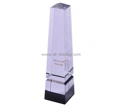 Perspex manufacturer customize acrylic engraved logo crystal award plexiglass trophy AB-211
