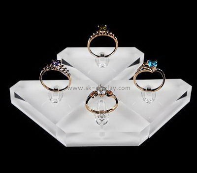Plexiglass supplier customize acrylic jewellery ring display tray holder JD-173